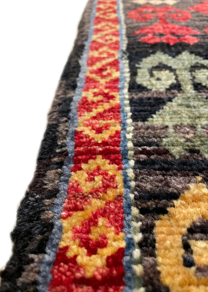 3'1"x3'4" Uzbek Hand Knotted