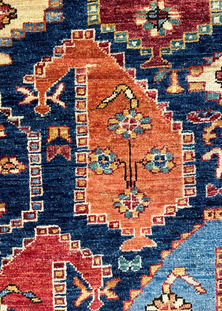 3'1"x4'10" Afshar Boteh Hand Knotted