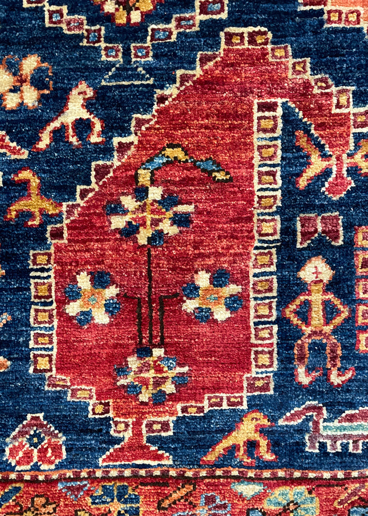 3'1"x4'10" Afshar Boteh Hand Knotted