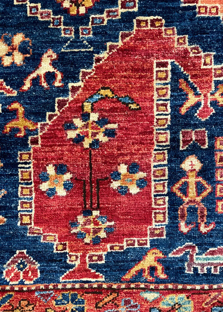 3'1"x4'10" Afshar Boteh Hand Knotted