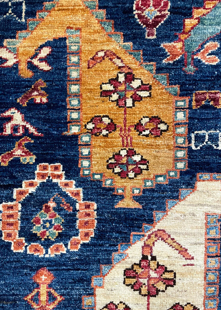 3'1"x4'10" Afshar Boteh Hand Knotted