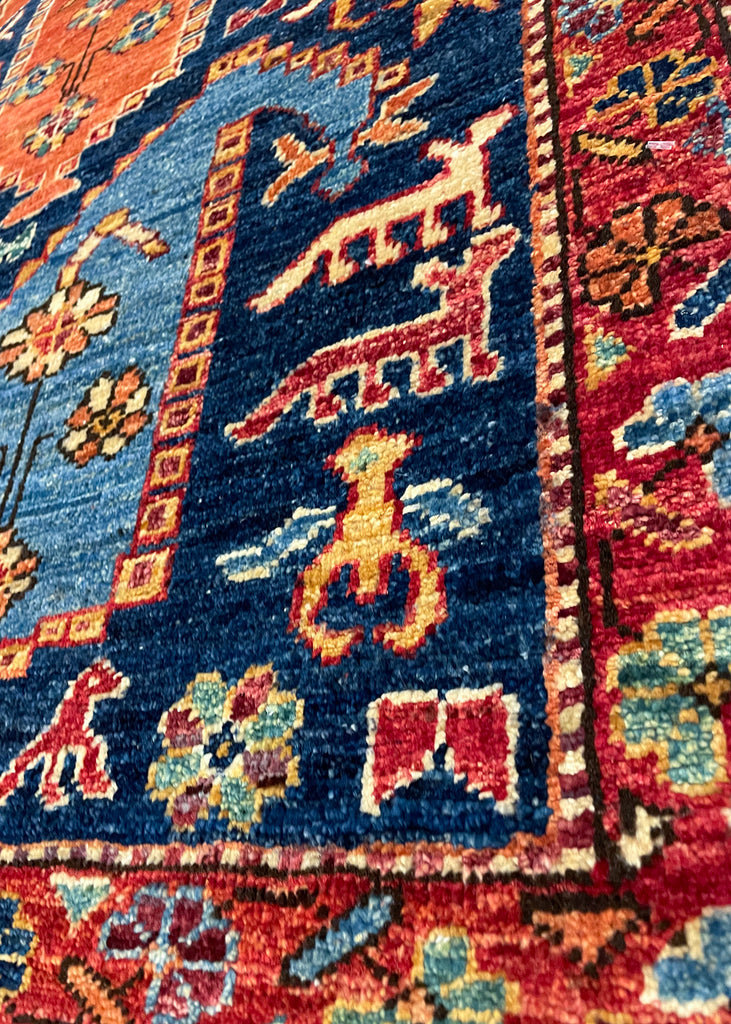 3'1"x4'10" Afshar Boteh Hand Knotted