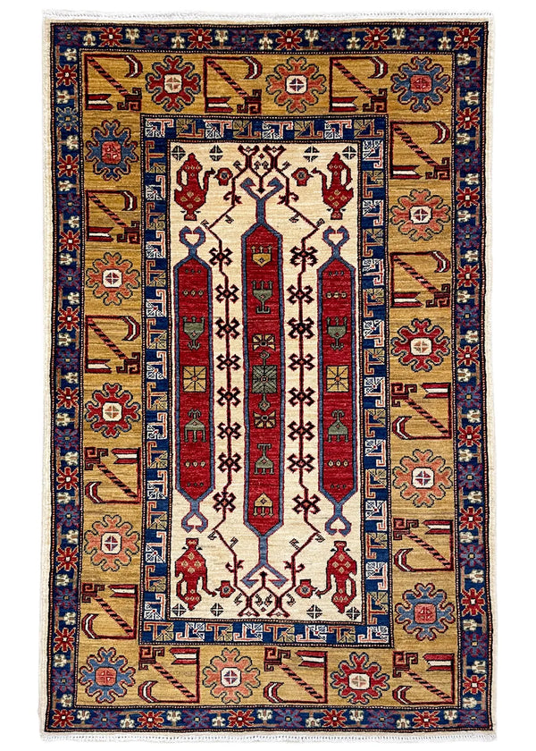 3'1"x4'11" Ladik Hand Knotted