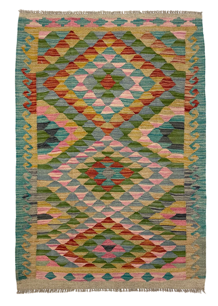 3'1"x4'4" Kilim Hand Woven