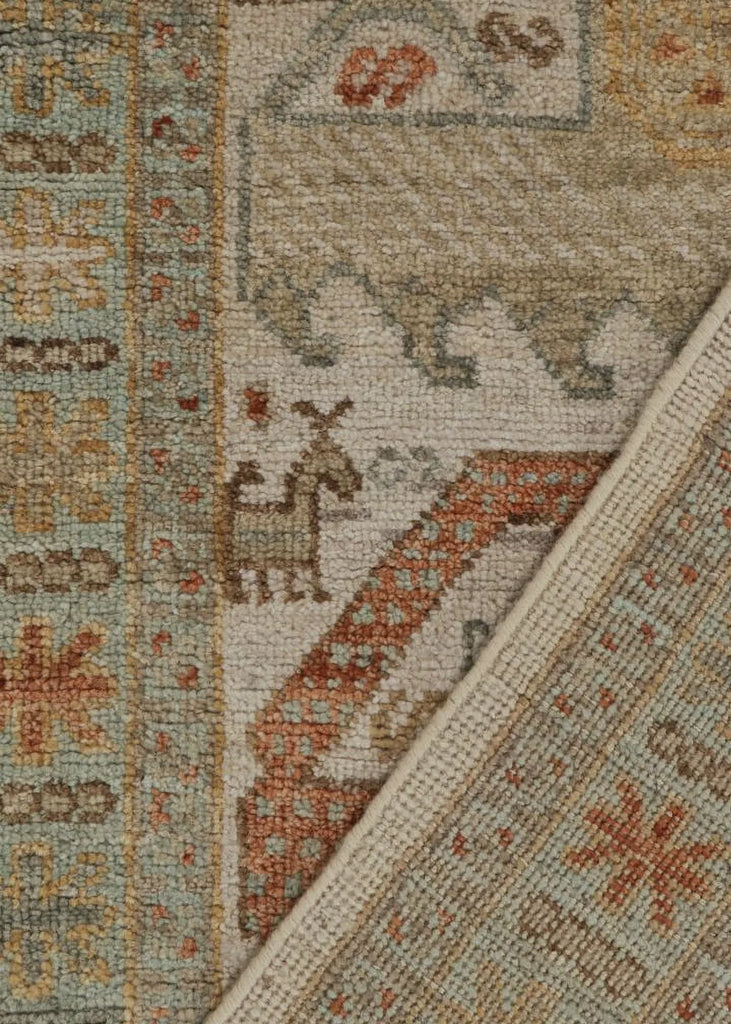 3'1"x5'11" Lori Lions Hand Knotted