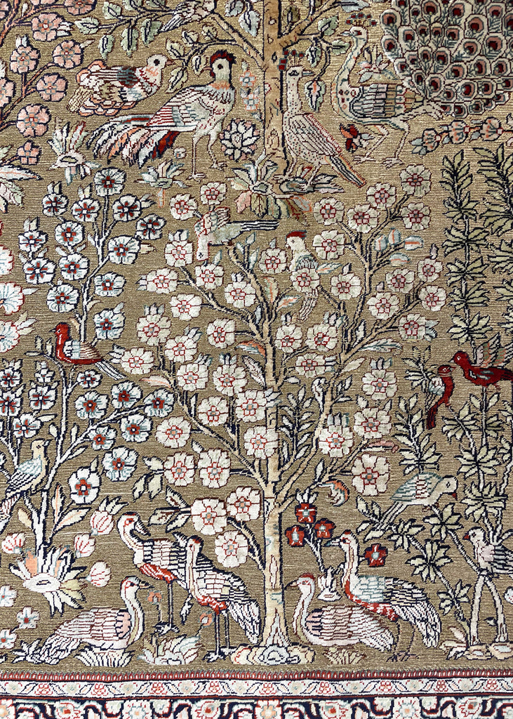 3'1"x5'1" Hereke Style Prayer Rug Hand Knotted