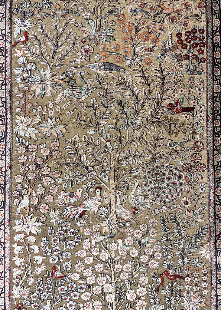 3'1"x5'1" Hereke Style Prayer Rug Hand Knotted