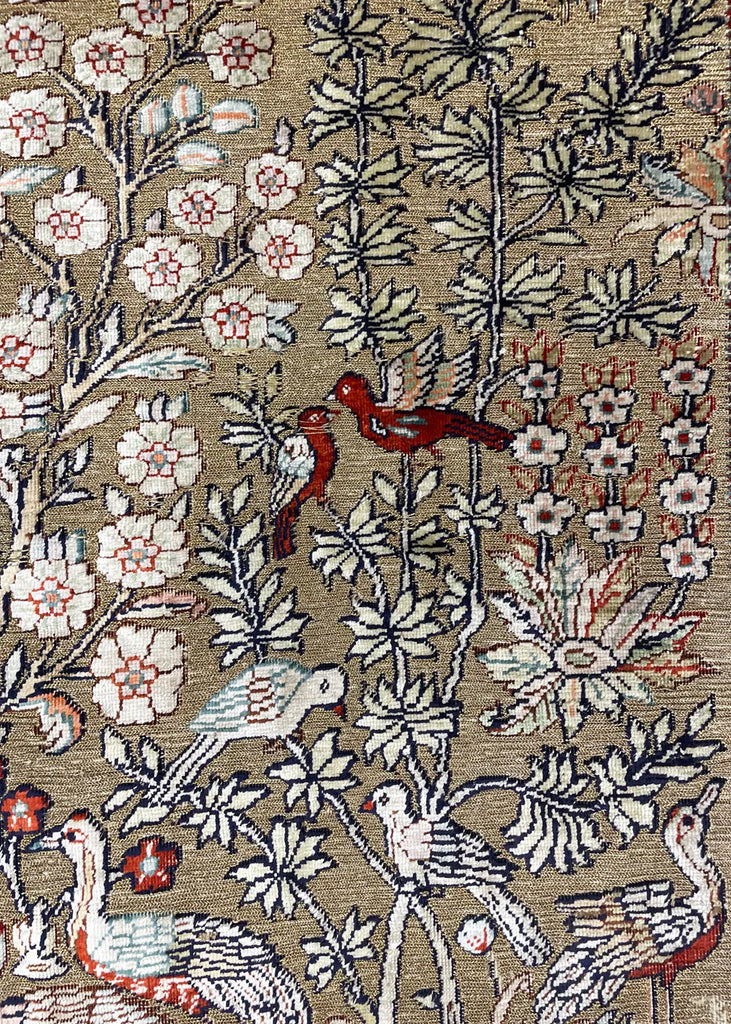 3'1"x5'1" Hereke Style Prayer Rug Hand Knotted