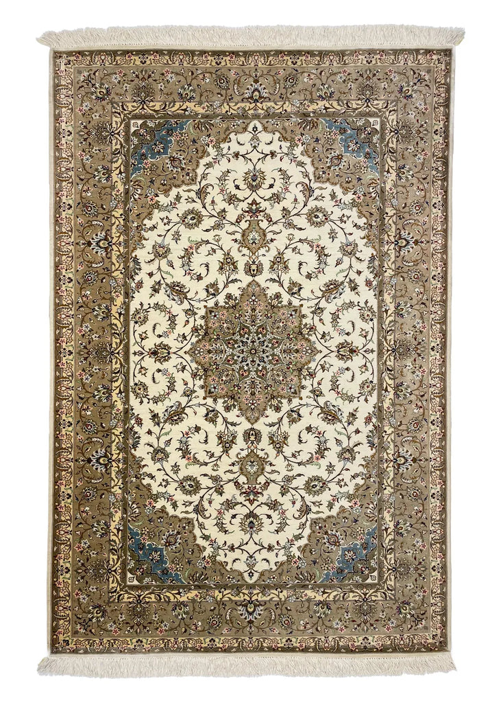 3'1"x5'1" Kashan Hand Knotted