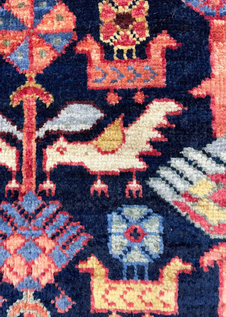 3'1"x5'1" Khamseh Hand Knotted