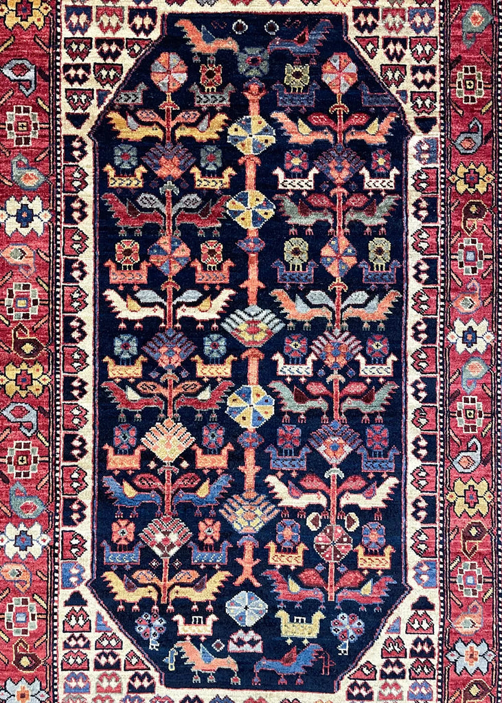 3'1"x5'1" Khamseh Hand Knotted