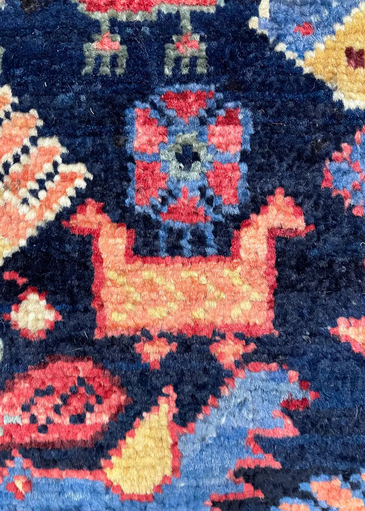 3'1"x5'1" Khamseh Hand Knotted