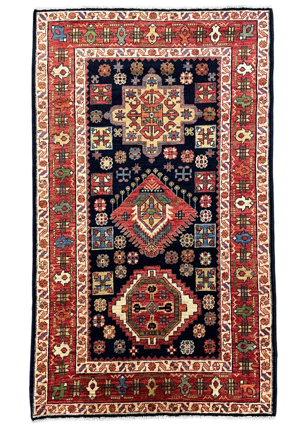 3'1"x5'1" Moghan Hand Knotted