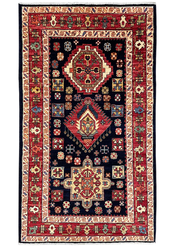 3'1"x5'3" Karadagh Hand Knotted