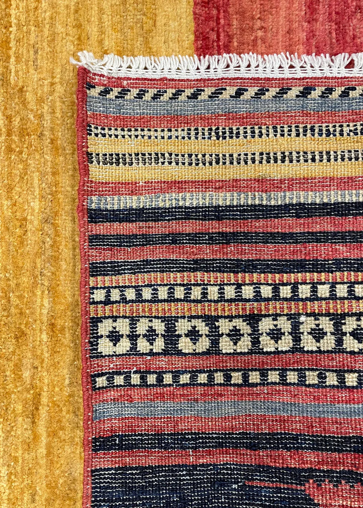 3'2"x3'2" Sofreh Hand Knotted