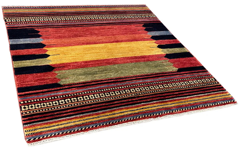 3'2"x3'2" Sofreh Hand Knotted