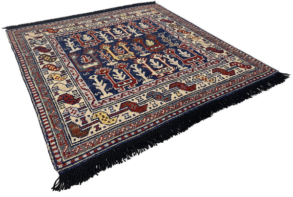 3'2"x3'3" Burano Shah Savan Hand Knotted