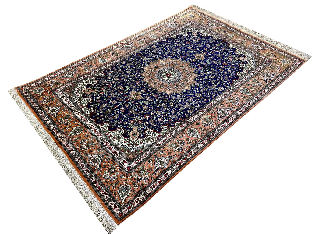 3'2"x4'10" Qum Hand Knotted