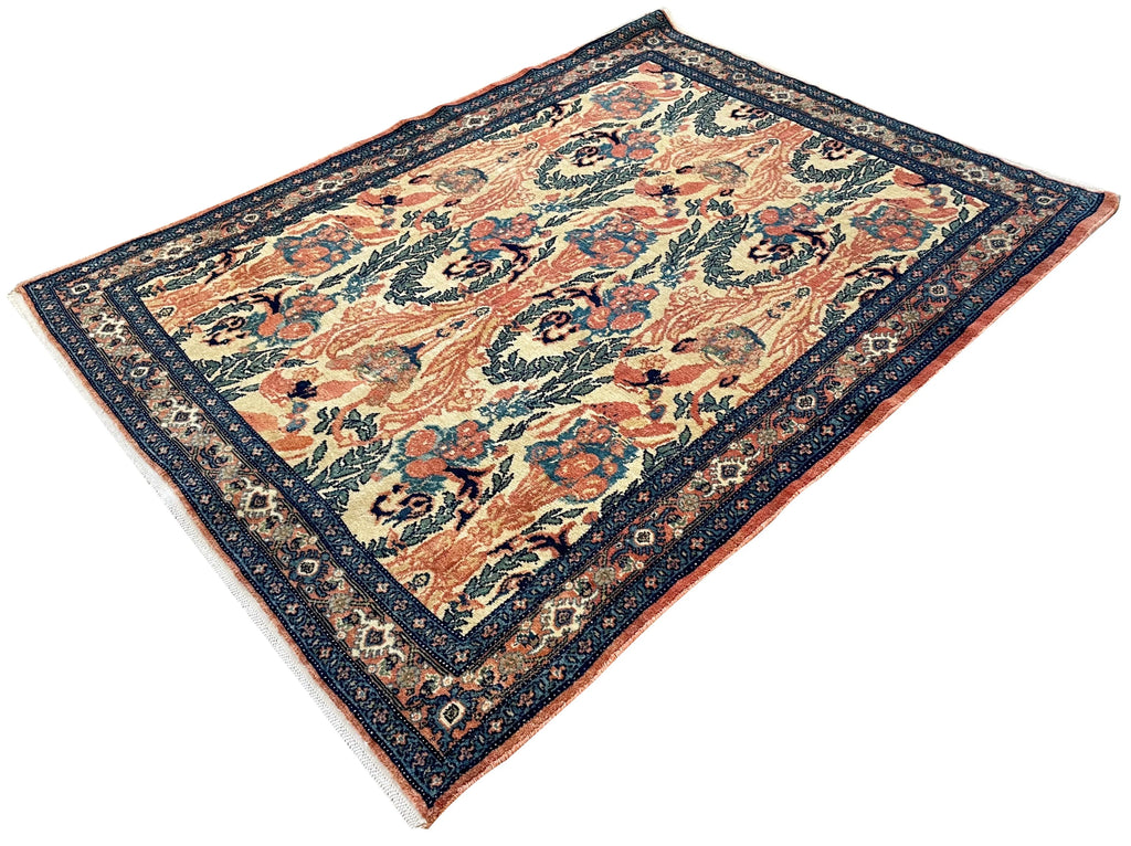 3'2"x4'3" Sennah Hand Knotted