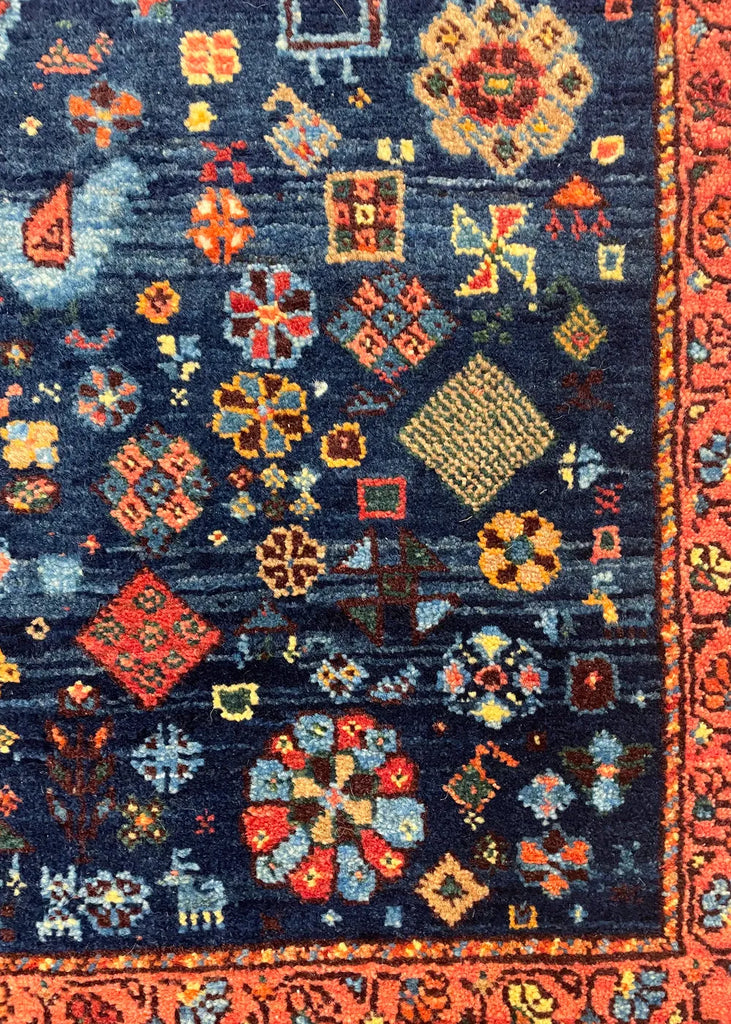 3'2"x4'9" Qashqai Hand Knotted