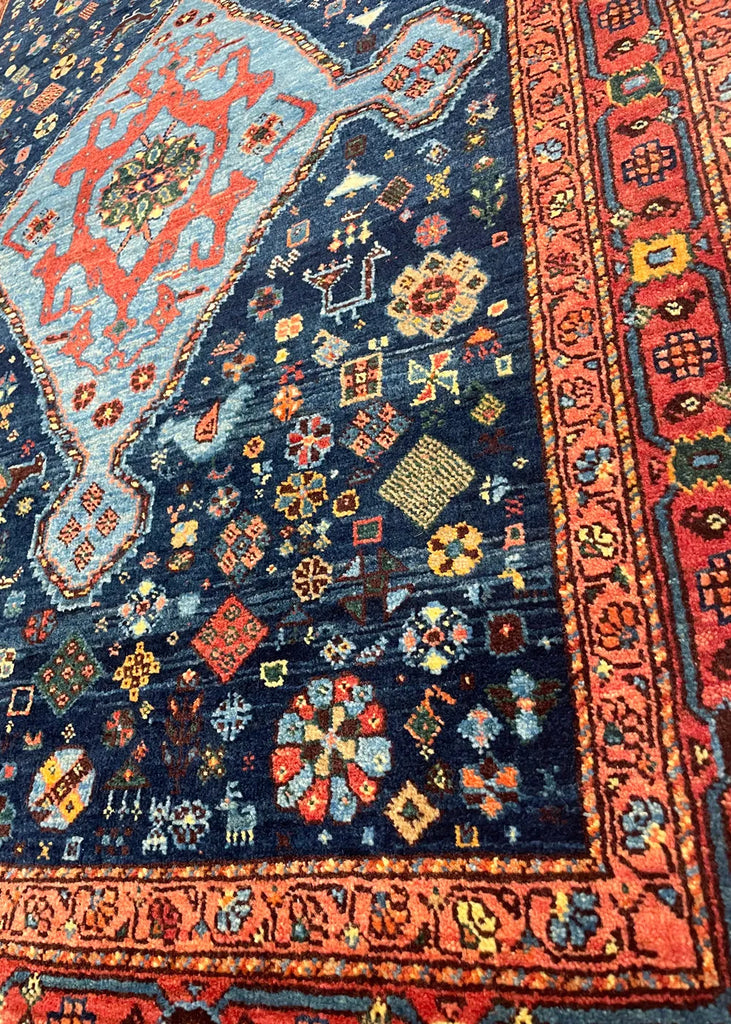3'2"x4'9" Qashqai Hand Knotted