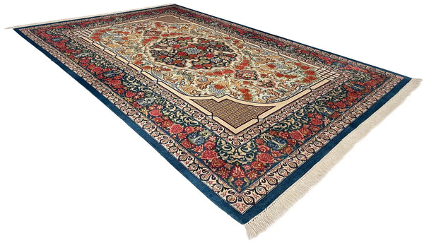 3'2"x5'2" Qum Hand Knotted