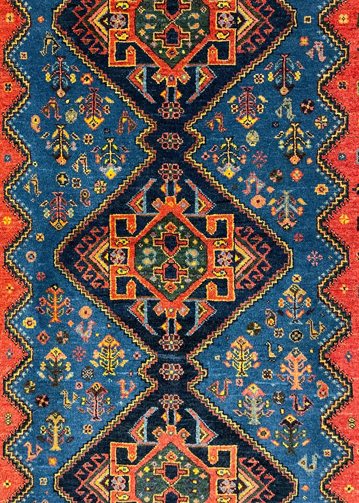 3'2"x6'4" Qashqai Hand Knotted