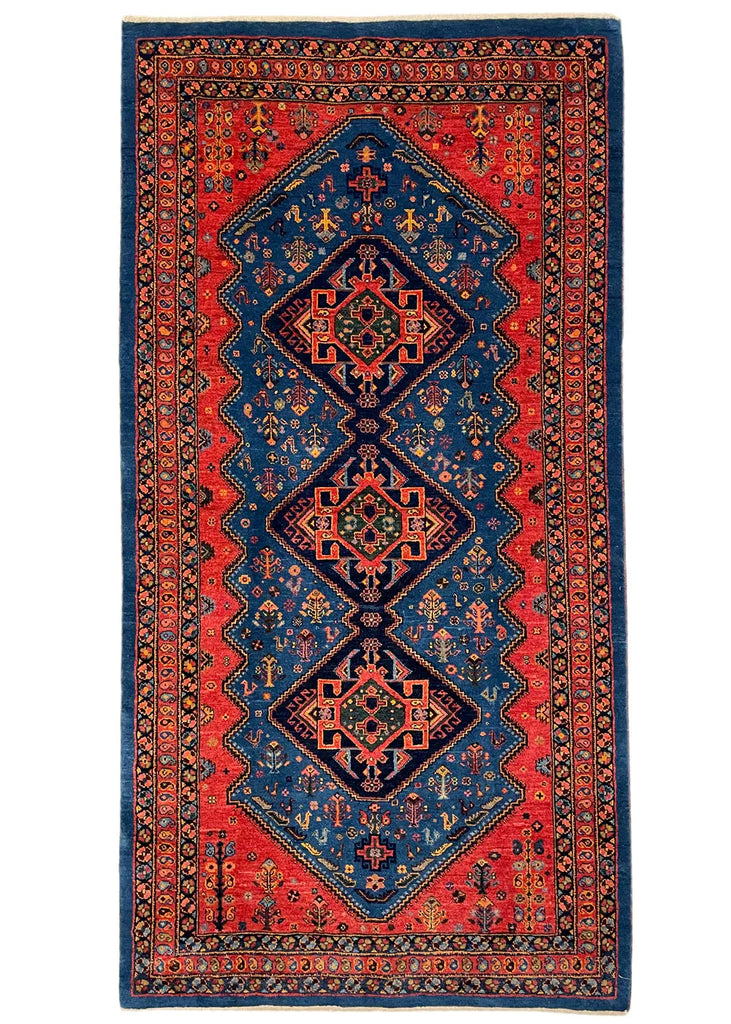 3'2"x6'4" Qashqai Hand Knotted