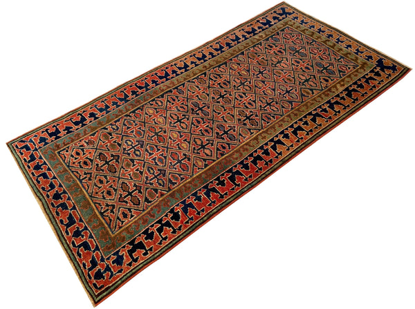 3'2"x6'5" Borchalou Kazak Hand Knotted