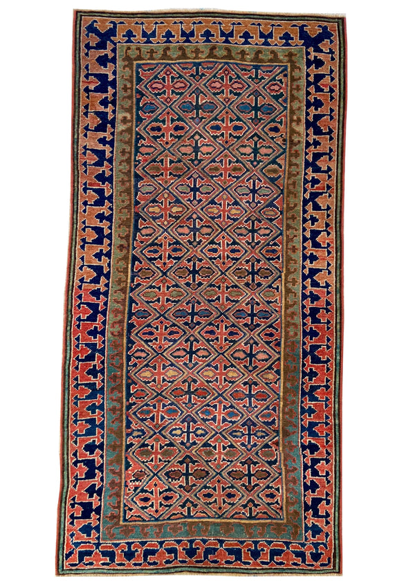 3'2"x6'5" Borchalou Kazak Hand Knotted