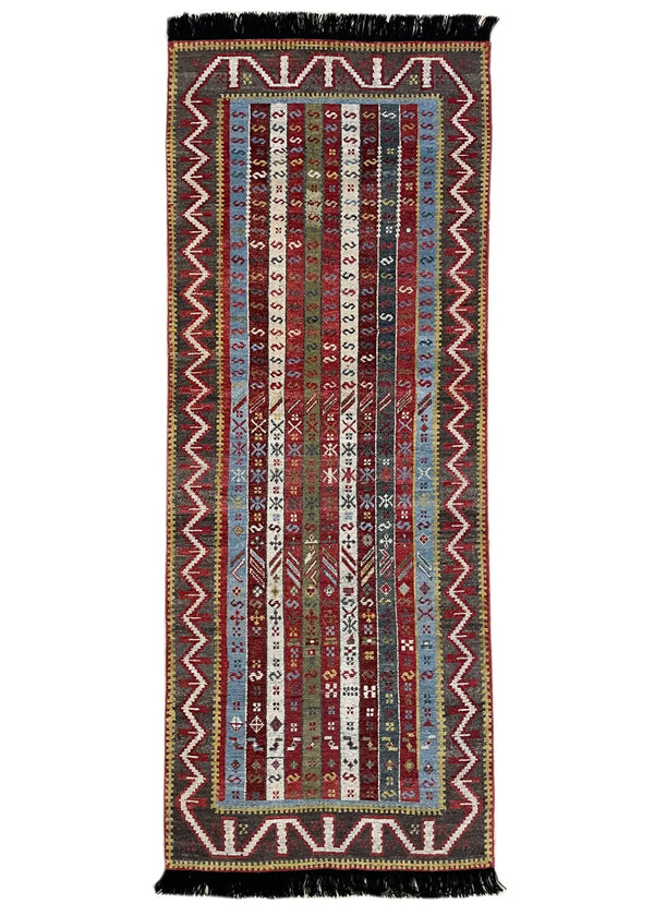 3'2"x8'3" Burano Aydin Hand Knotted