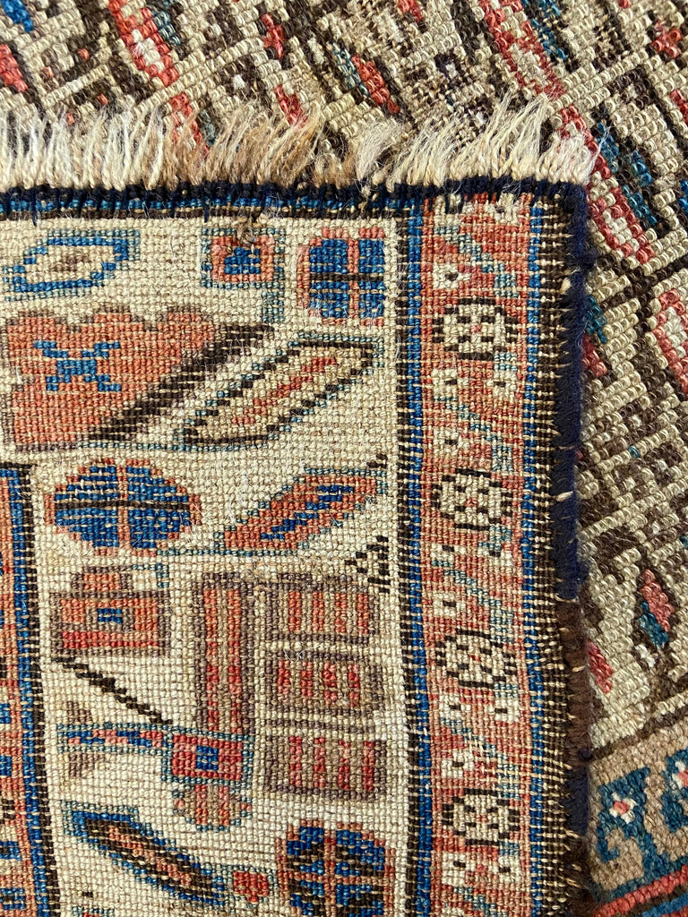 3'2"x9'5" N.W Persian Kurdish Hand Knotted