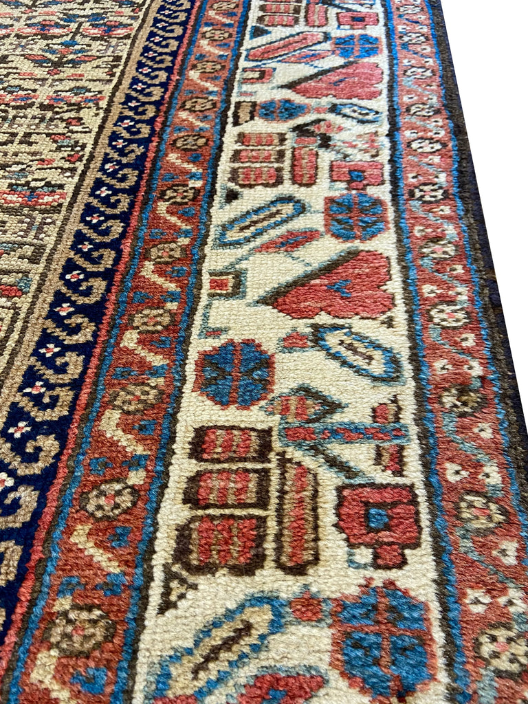 3'2"x9'5" N.W Persian Kurdish Hand Knotted
