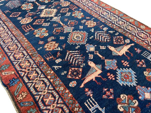 3'3"x10'11" Ardebil Hand Knotted