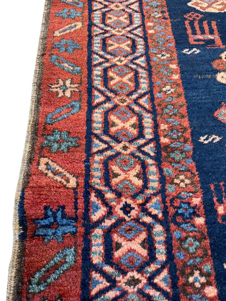 3'3"x10'11" Ardebil Hand Knotted