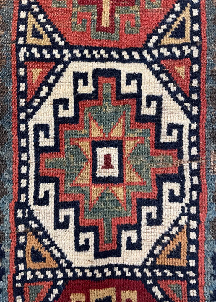 3'3"x3'11" Shah Saven Fragment Hand Knotted