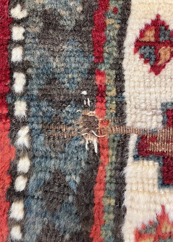 3'3"x3'11" Shah Saven Fragment Hand Knotted