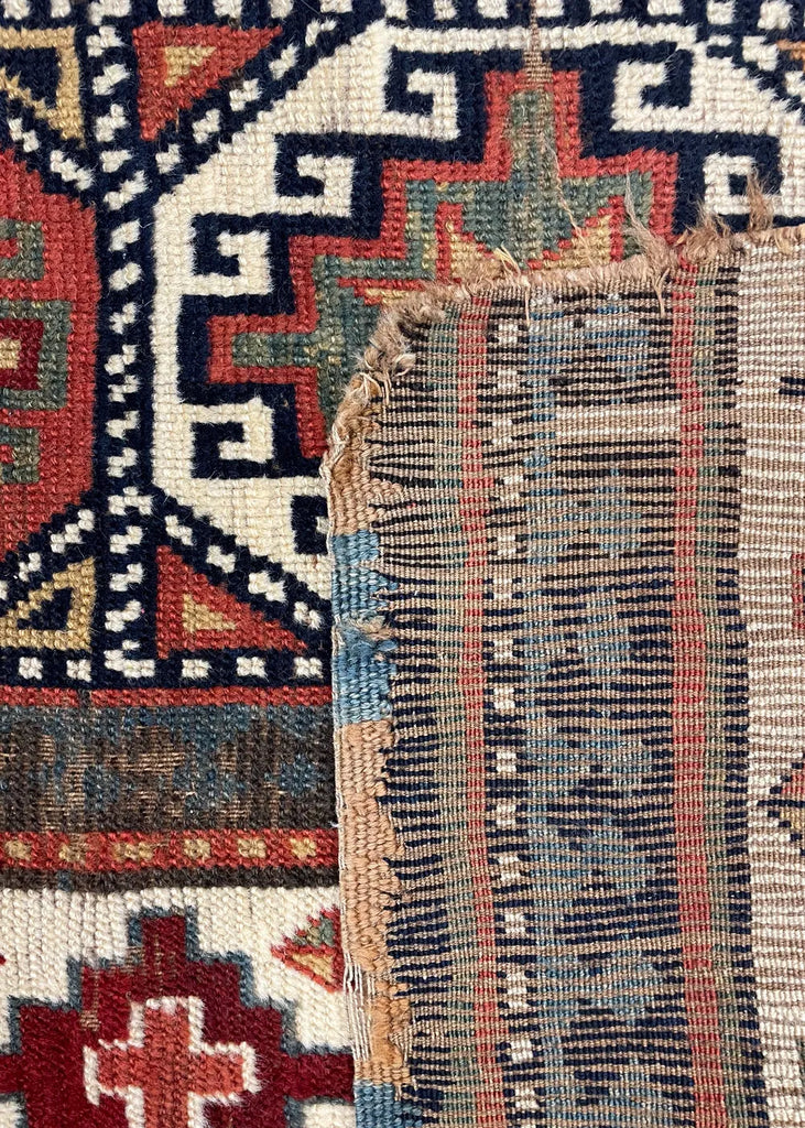 3'3"x3'11" Shah Saven Fragment Hand Knotted