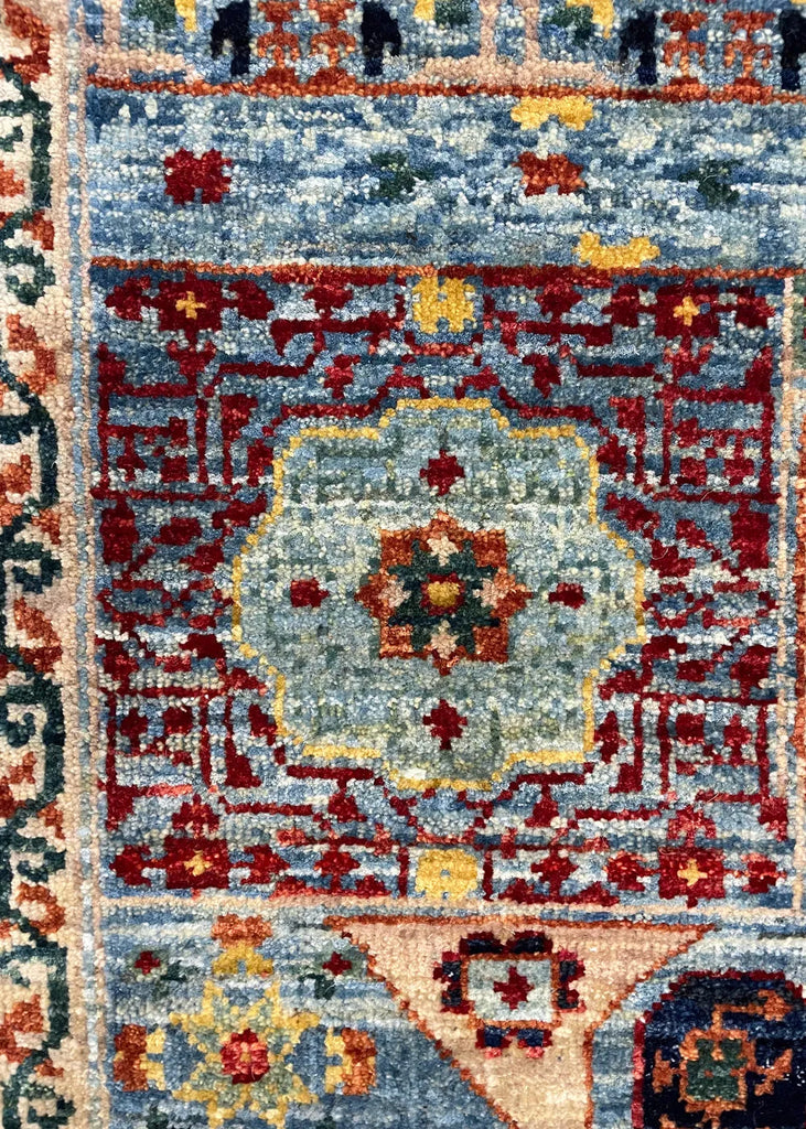 3'3"x4'11" Bamyan Mamluk Hand Knotted