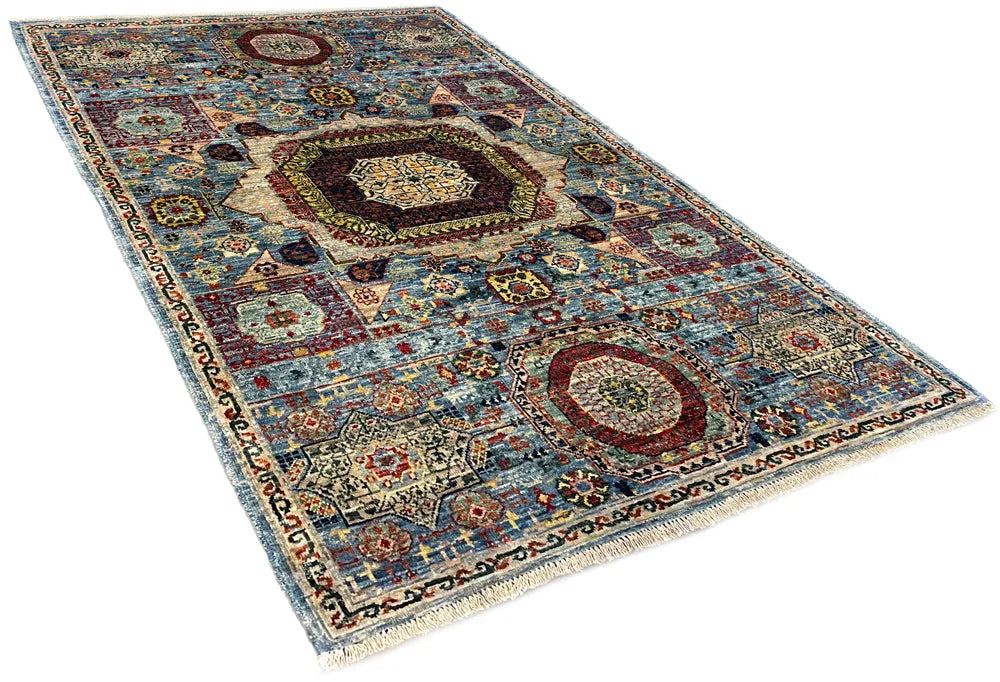 3'3"x4'11" Bamyan Mamluk Hand Knotted