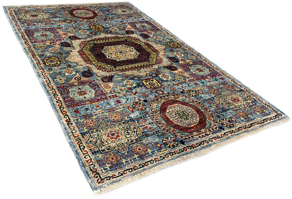 3'3"x4'11" Bamyan Mamluk Hand Knotted