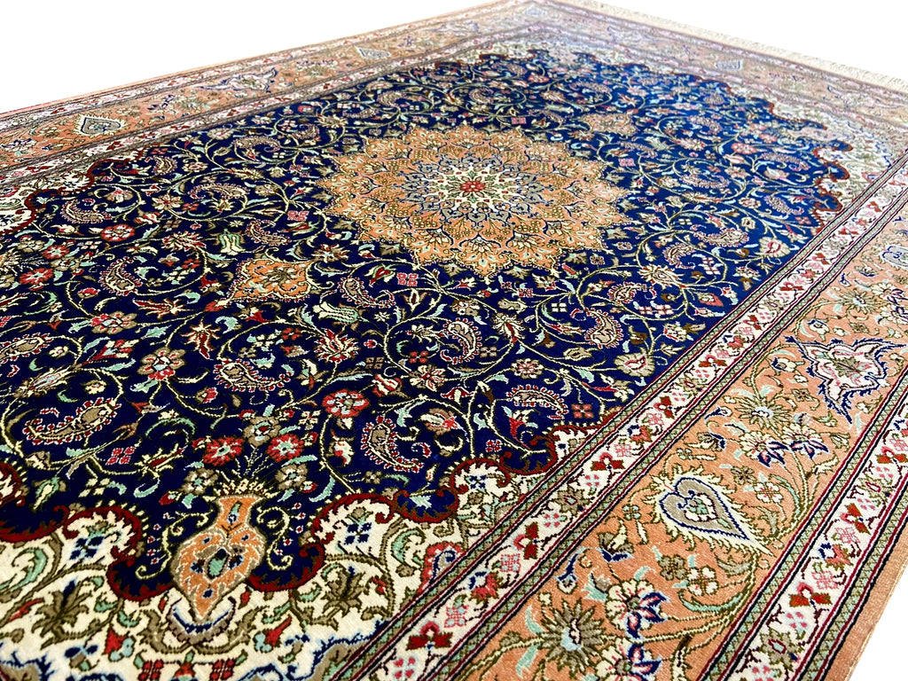 3'3"x4'11" Qum Hand Knotted