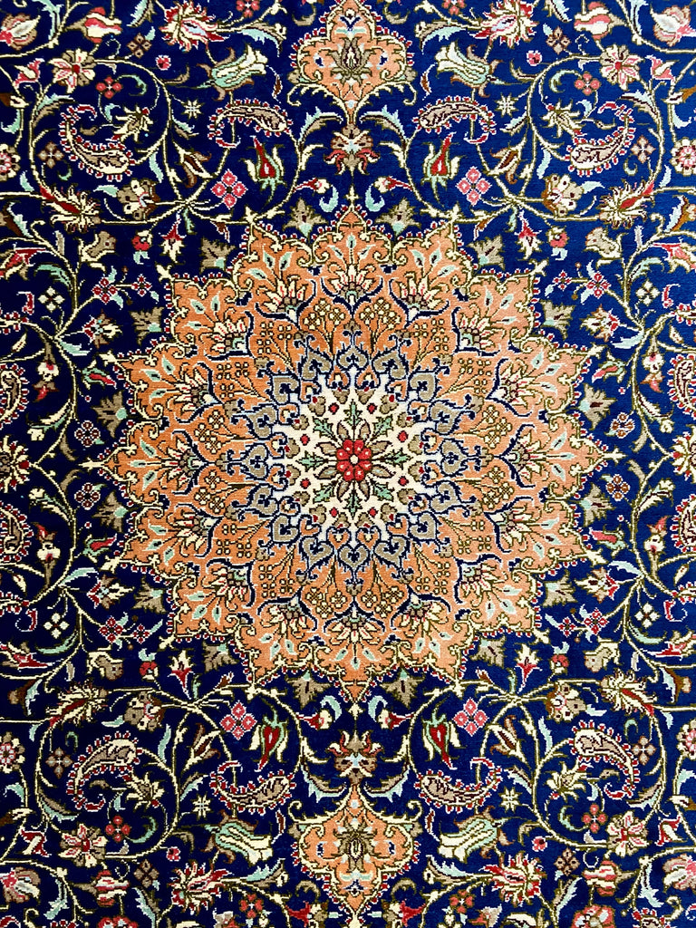 3'3"x4'11" Qum Hand Knotted