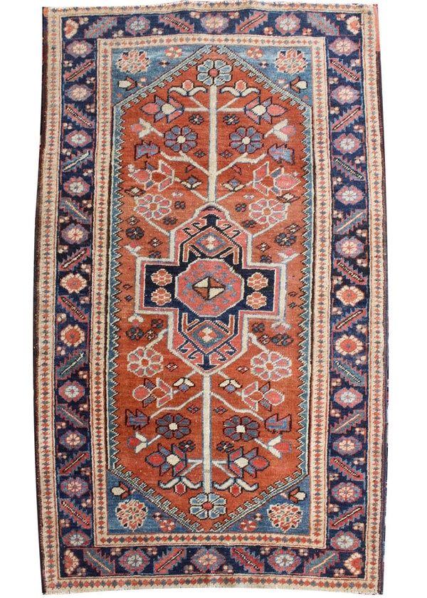 3'3"x5'9" Heriz Hand Knotted