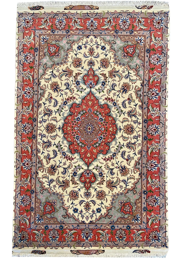 3'3"x5' Tabriz Hand Knotted
