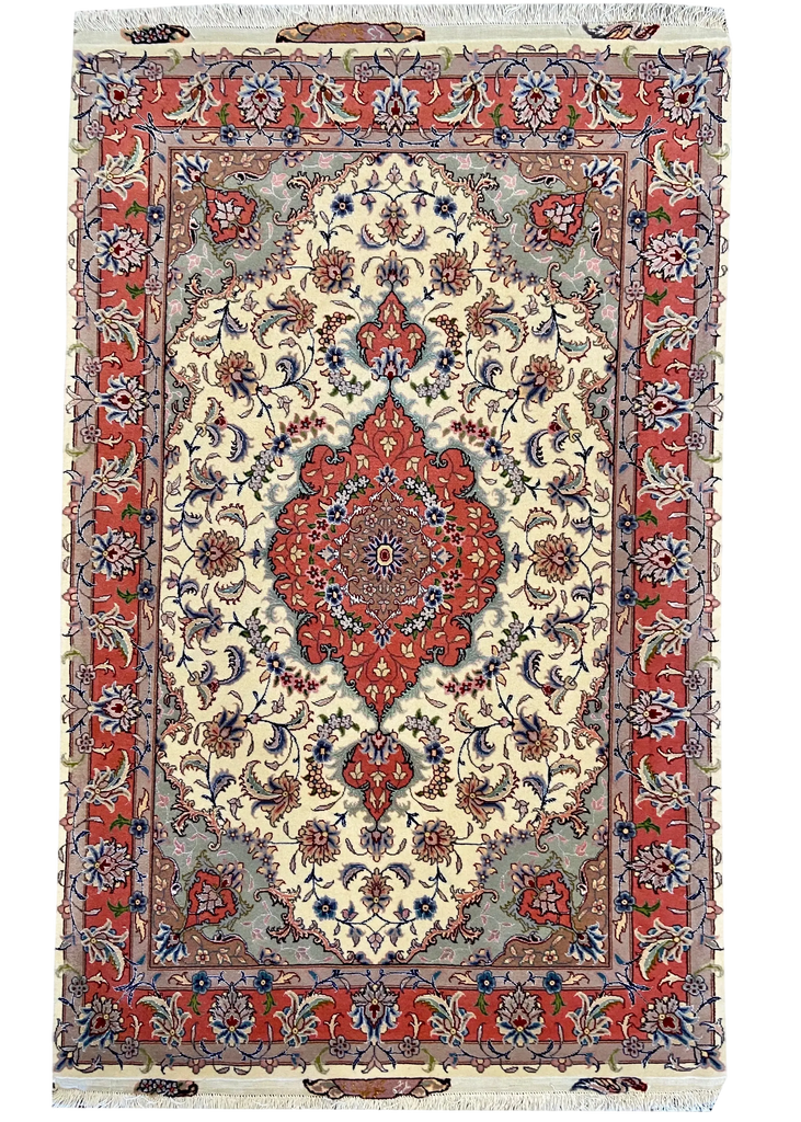 3'3"x5' Tabriz Hand Knotted