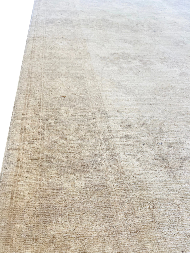 3'4"x12'9" W.W Peshawar Hand Knotted