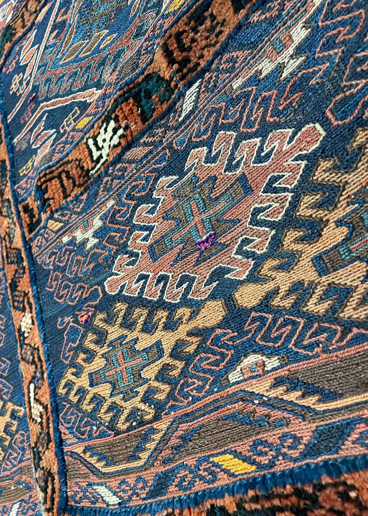 3'4"x2'6" Kurdish Herki Chuval Hand Knotted