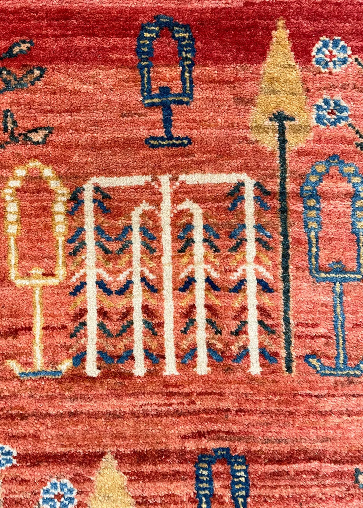 3'4"x3'11" Khamsehbaf Hand Knotted