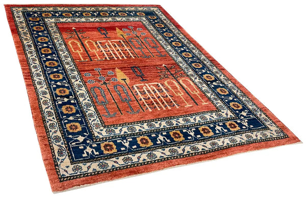 3'4"x3'11" Khamsehbaf Hand Knotted